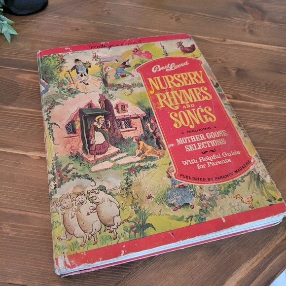 Nursery Rhymes And Songs Book 1974 Worn Vintage Classic - Picture 1 of 12
